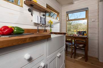 The view can also be enjoyed from this room, with a large window allowing the light to flood in.