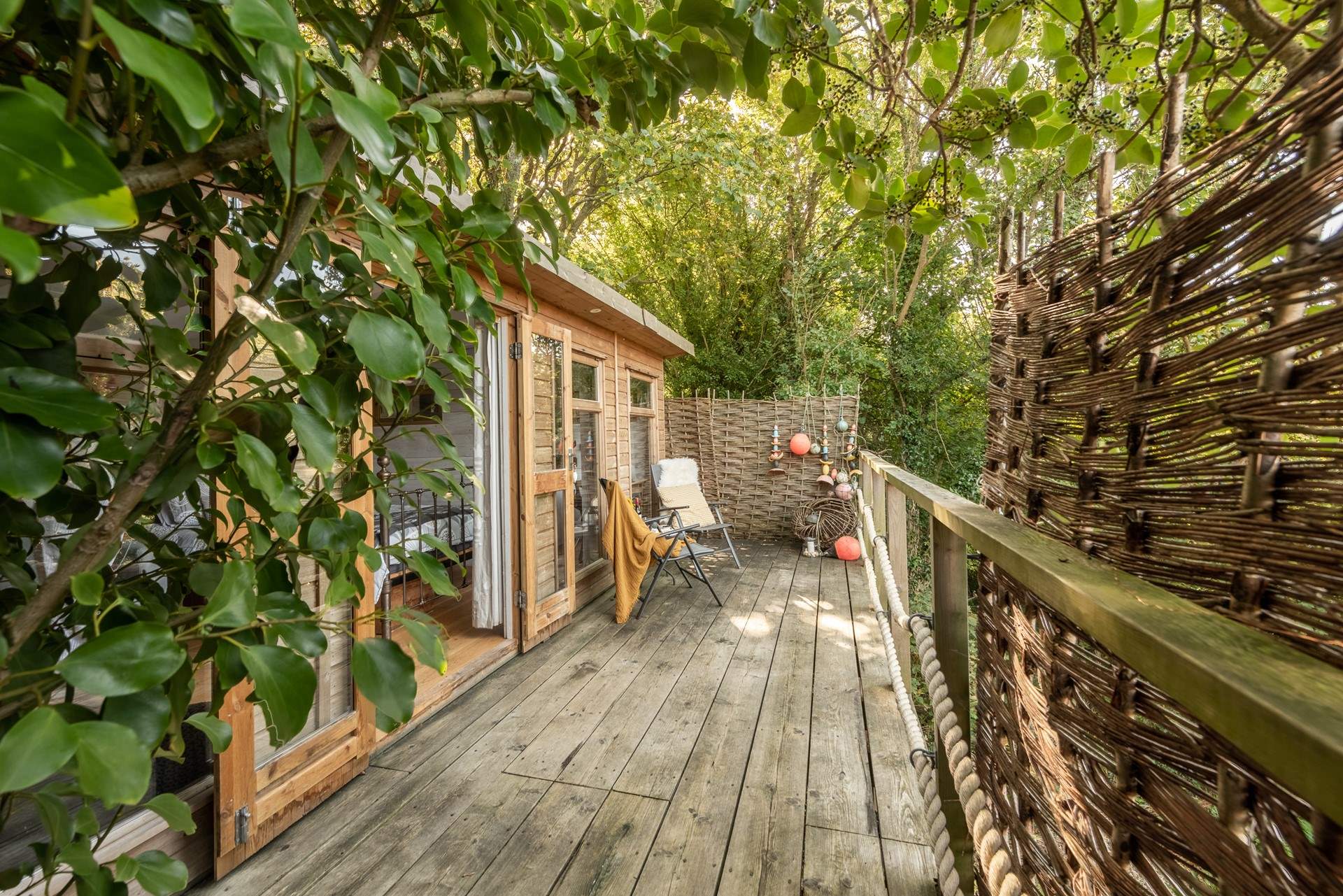 The decking is idyllic for summer nights. 