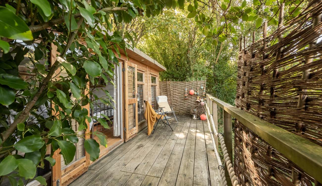 The decking is idyllic for summer nights. 