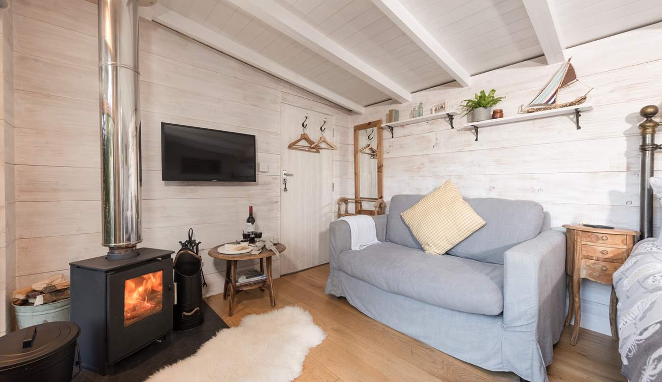 Light the wood burner and snuggle up after a rugged coastal walk. 