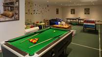 The communal games-room has a pool table, perfect for 'staying in' days.