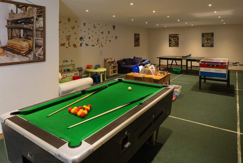 The communal games-room has a pool table, perfect for 'staying in' days.