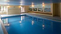 The stunning communal indoor heated pool is a very welcome sight on a dull day or in fact any day!