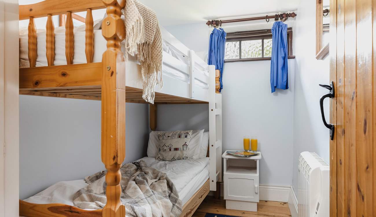 Bedroom 2  is this rather sweet bunk-bed room which is only on offer to the kiddies. Please do note that to access this room you need to go via the utility-room.