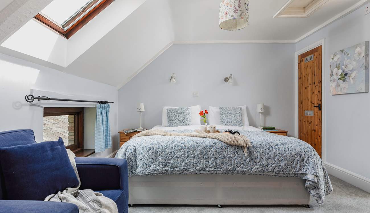 Bedroom 4 is home to this super-king bed. What a fabulous bed to jump into after a long day of entertainment and adventure.