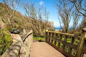 The walk to the beach is magical.