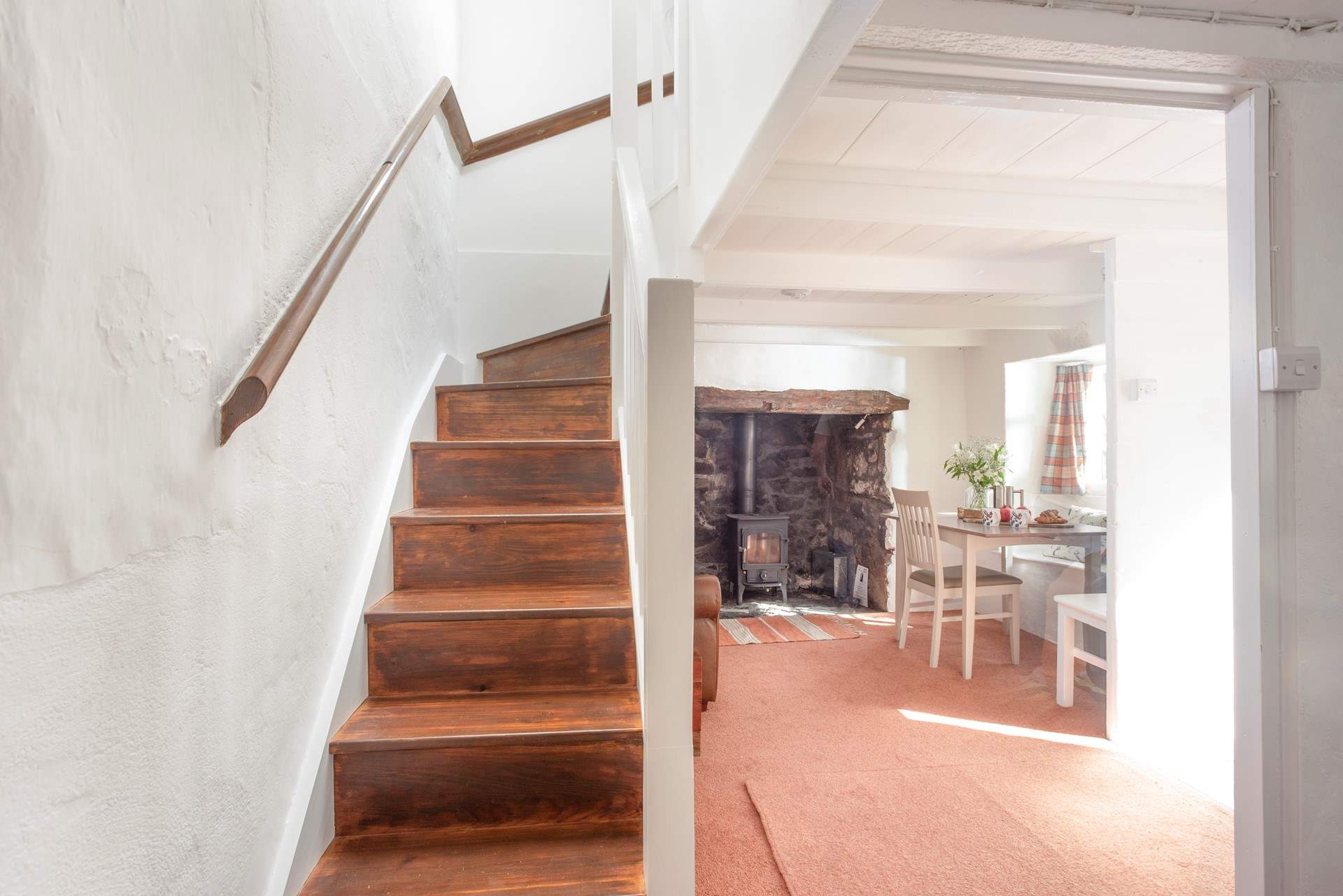 Take care on the narrow steps to the first floor.