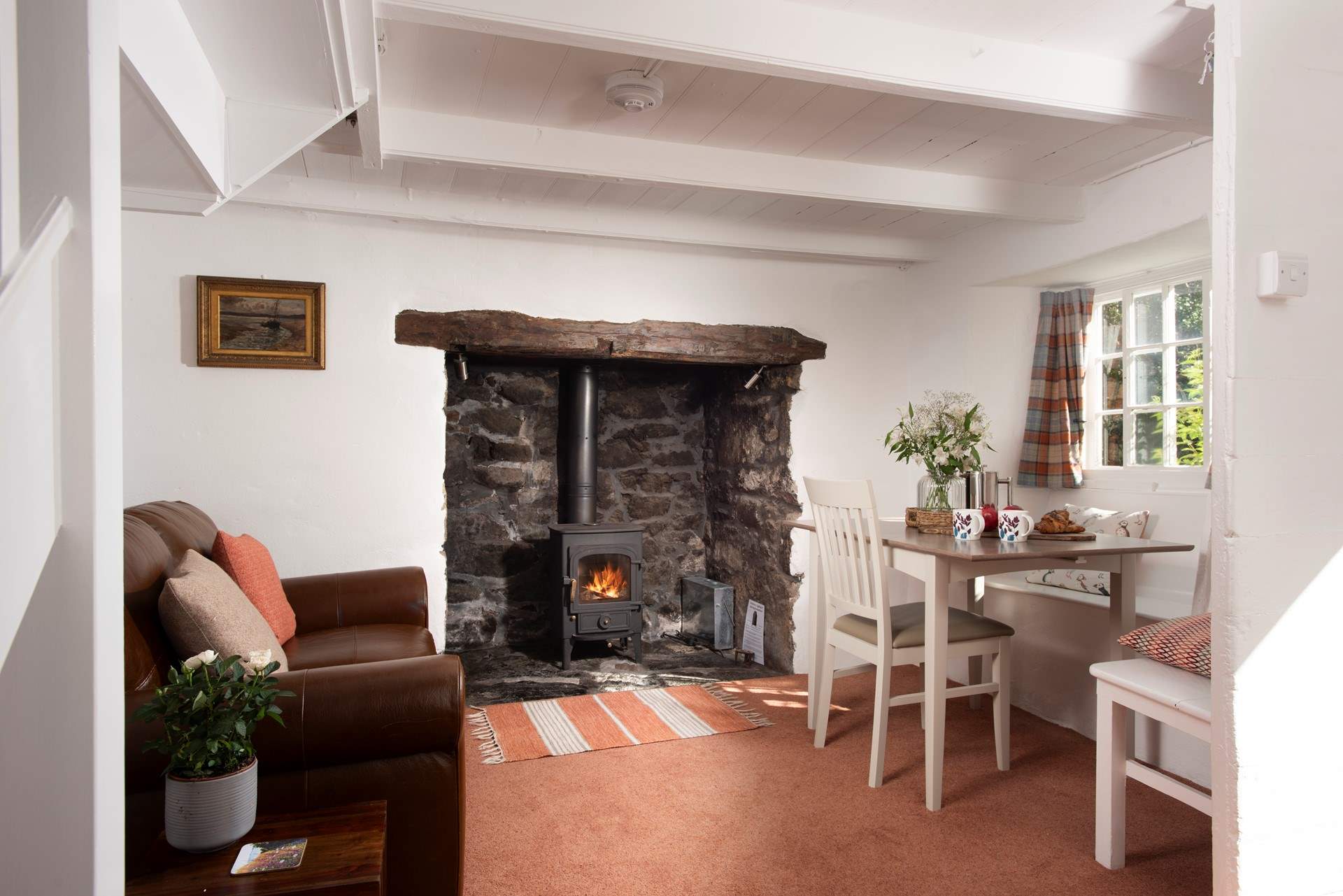 Enjoy the warmth of the wood-burner in the cooler months.