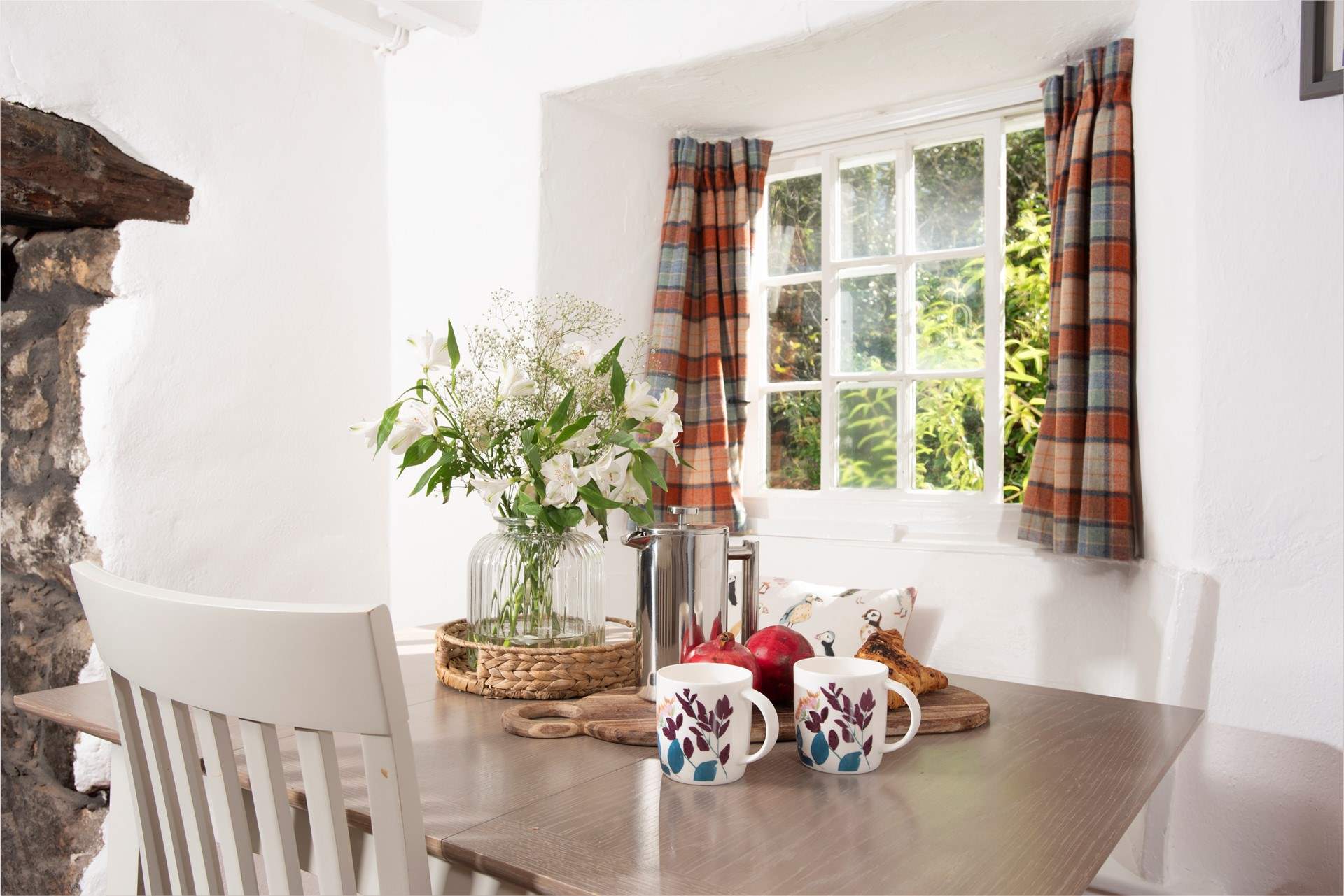The dining-table is perfect for long breakfasts.