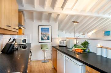 The kitchen is lovely and sociable.