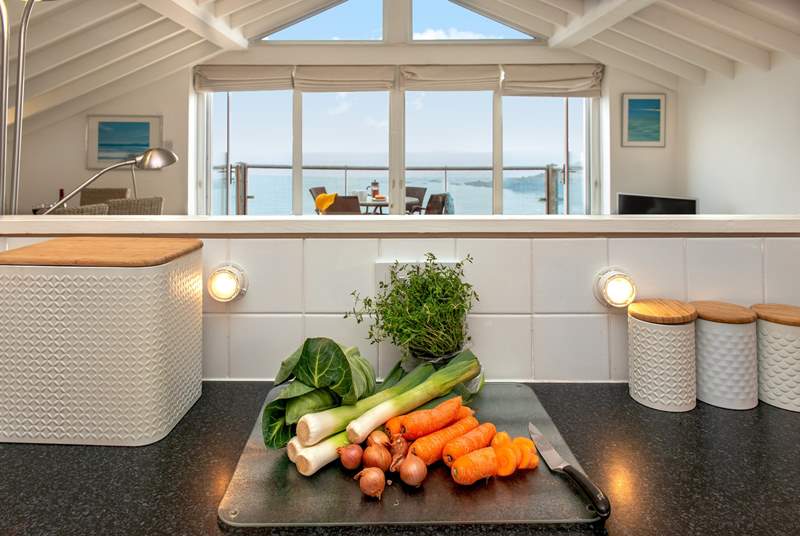 You can even enjoy the view from the kitchen.