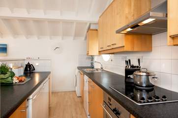 There is lots of prep space in this kitchen.