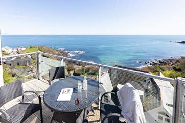 The views from the balcony are stunning from dawn till dusk.