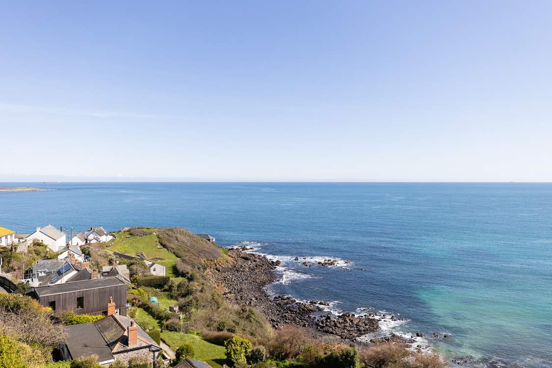 Looking towards the village from your elevated balcony.