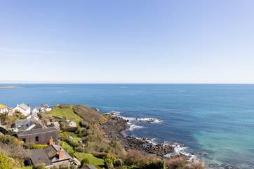 Looking towards the village from your elevated balcony.