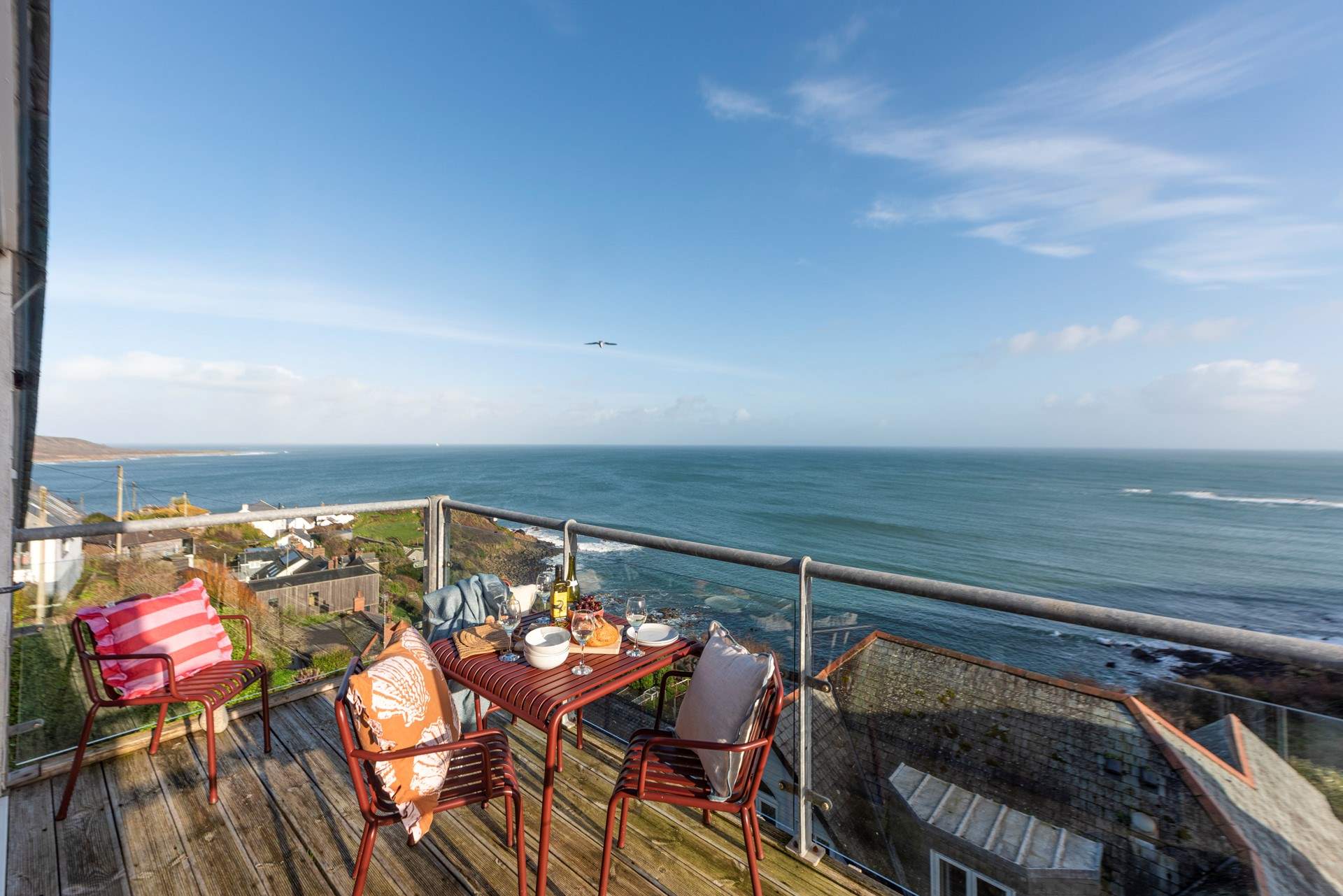 The views from the balcony are stunning dawn till dusk.