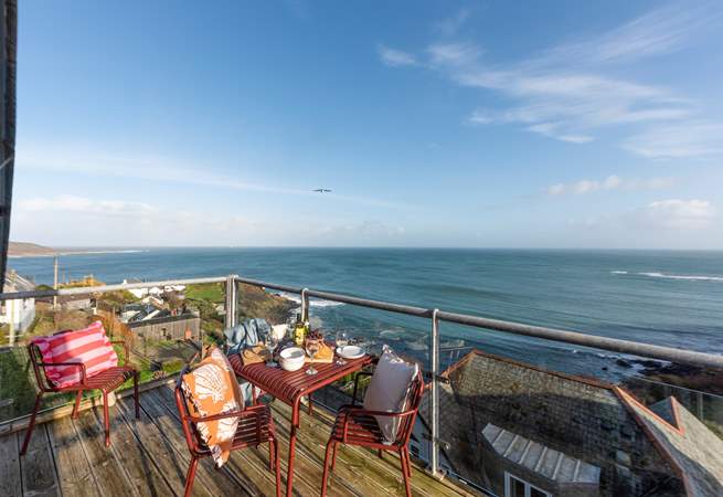 The views from the balcony are stunning dawn till dusk.