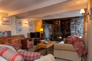 The is a stunning inglenook fireplace to keep you toasty.