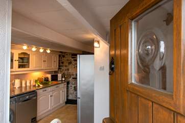 The cottage has a charming stable-door.