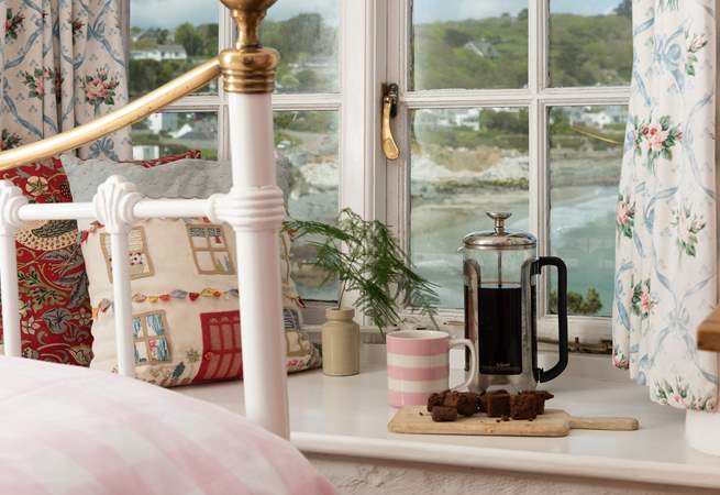 Take in the view from bedroom with hour morning coffee. 
