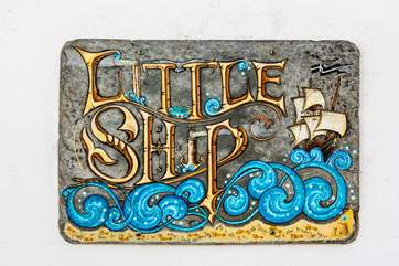 A pretty sign made by a local artist.