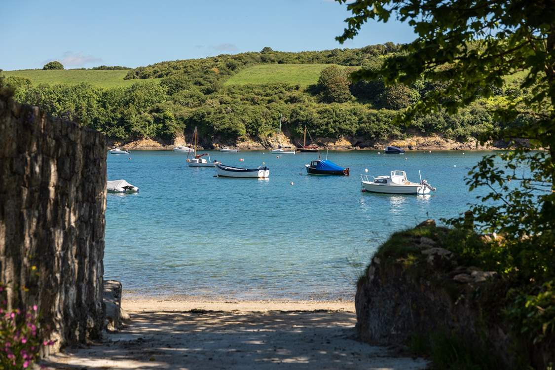 The gentle coastline of the Helford is lovely to explore. 