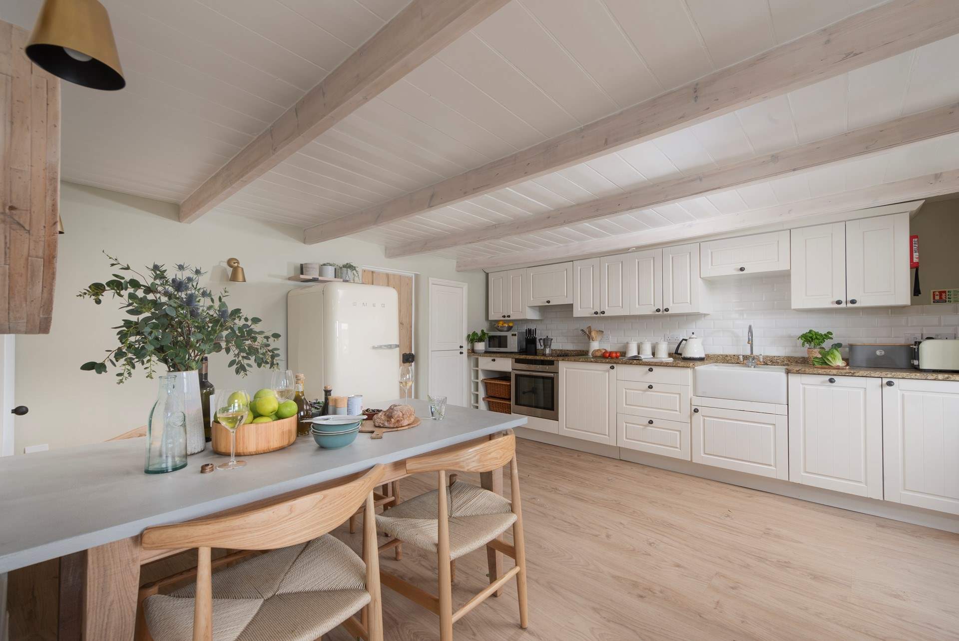 The beautifully appointed kitchen.