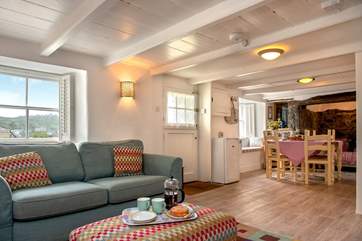 Enjoy sea views from the open plan living space.