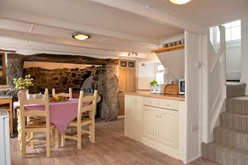 The open plan living space is lovely and light.