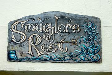 A pretty sign by a local artist.