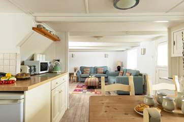 The kitchen area has all the equipment you'll need to cook a holiday meal.