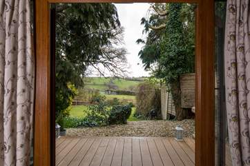 You can enjoy the view of the rolling countryside from the comfort of the sofa.