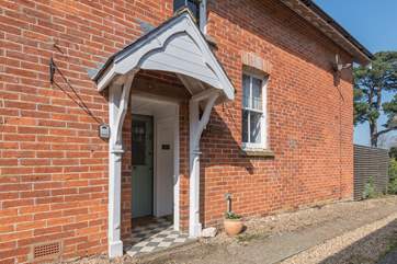 The front door to Lucaster shares the driveway to the neighbouring property.