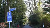 Just up the road from Lucaster you can walk along the track to Quarr Abbey. 