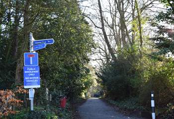 Just up the road from Lucaster you can walk along the track to Quarr Abbey. 