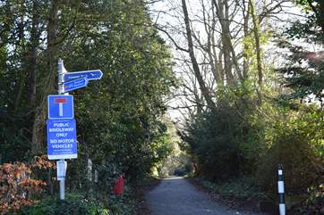 Just up the road from Lucaster you can walk along the track to Quarr Abbey.