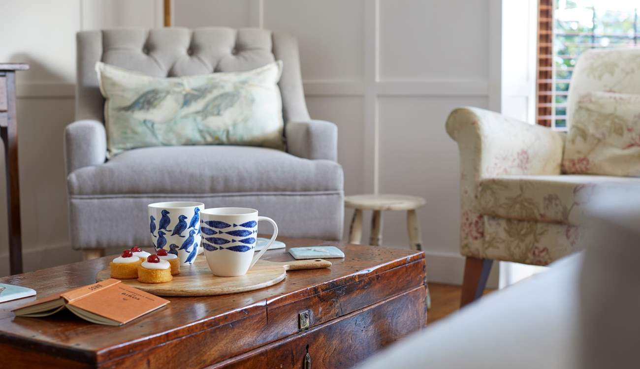 With comfortable seating and plenty of natural light.