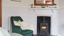 A cosy space with wood-burner for those chilly evenings.