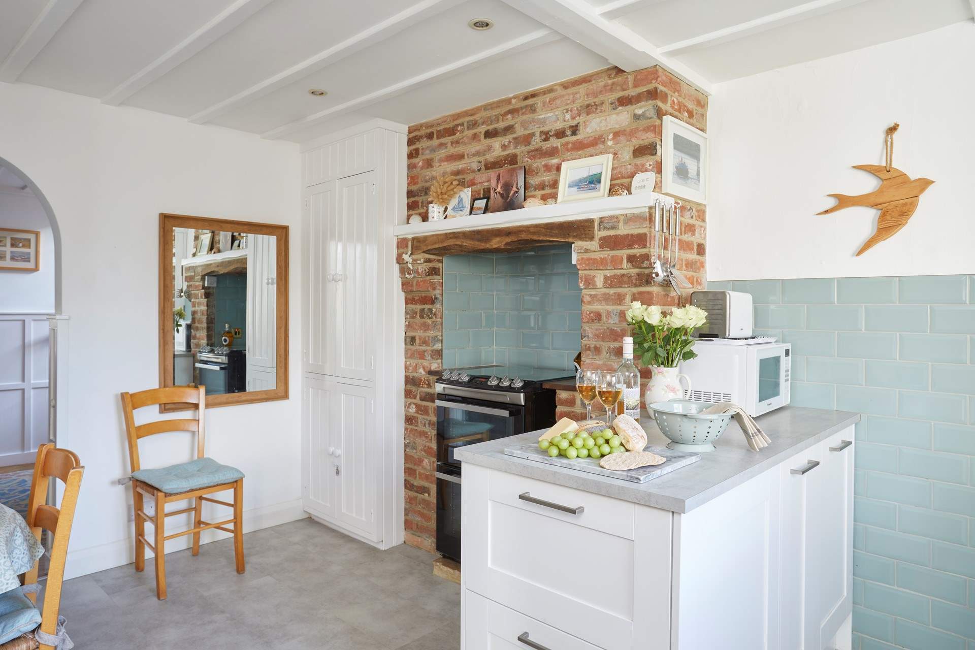 A bright and practical space for relaxed holiday cooking.