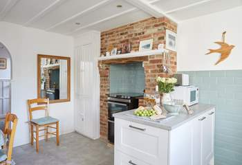 A bright and practical space for relaxed holiday cooking.