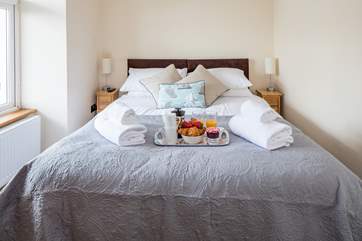 Bedroom 2 is home to this super-king size 'zip and link' bed.