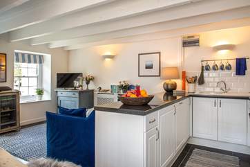 The open plan living-room.