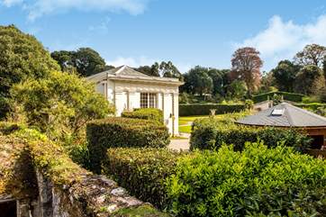 From the raised decking area you can see look across the park to The Orangery.