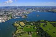 An aerial view of Mount Edgcumbe.