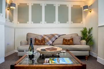 At the end of a busy day exploring this unspoilt part of Cornwall the sofa invites you to sit back and relax.