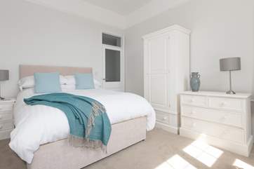 Spacious and light double bedroom.