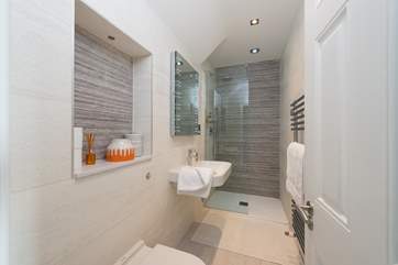 This walk in shower room is next door to the master bedroom, on the first floor