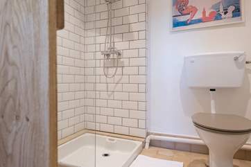 The en suite shower-room on the ground floor.