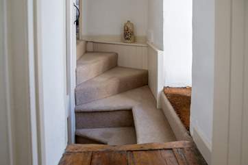 Please take care when manoeuvring around at the top of the stairs.