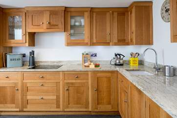 The kitchen offers so much space to prepare the finest of feasts.